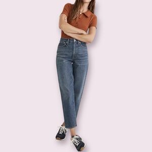 Madewell High Rise Balloon Raw Hem Jeans